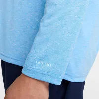 Nike мужские Heatheцвет красный Long-Sleeve Hydroguard Swim Shirt синий