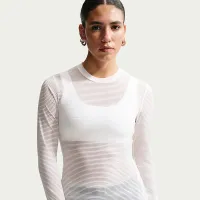 Nike Sportswear жіноча Tight Long-Sleeve Sheer Top колір білий