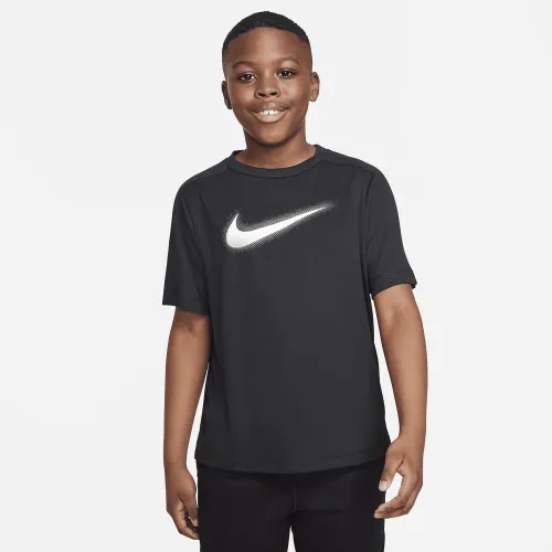 Nike Dri-FIT Icon Big дитячі (для хлопчиків) Graphic тренувальні Top (Extended Size) колір чорний