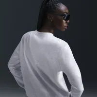 Nike Sportswear Club Fleece женская Pullover Crew-Neck свитшот цвет коричневый