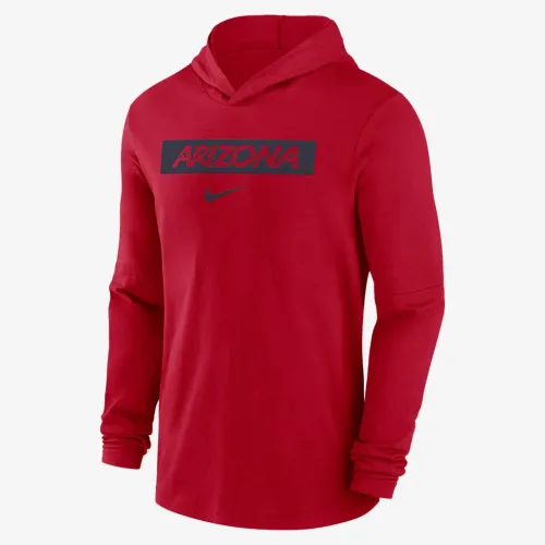 Arizona Wildcats Sideline мужские Nike Dri-FIT College Long-Sleeve Hooded Top цвет красный