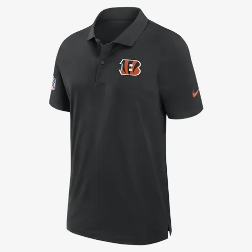 Cincinnati Bengals Sideline мужские Nike Dri-FIT NFL Polo цвет черный