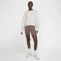 Nike Sportswear Phoenix Fleece женская оверсайз Cropped Crew-Neck свитшот цвет коричневый