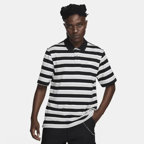 Nike Club чоловічі Striped Polo колір чорний