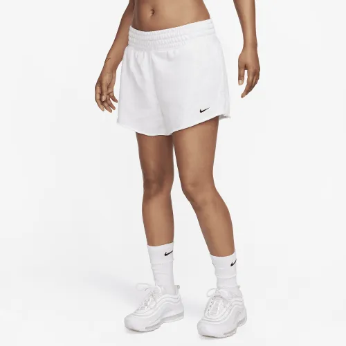 Nike Sportswear женская С высокой Талией French Terry шорты цвет коричневый