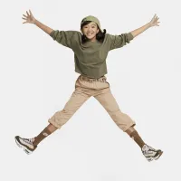Nike Sportswear Big дитячі (Girls') Dri-FIT Crew-Neck світшот колір зелений