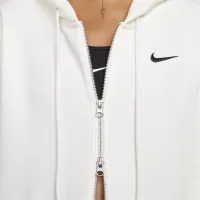 Nike Sportswear Phoenix Fleece женская оверсайз Long Full-Zip Толстовка с капюшоном цвет белый