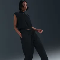 Nike Sportswear Phoenix Fleece жіноча оверсайз З високою талією Jacquard Pants колір чорний