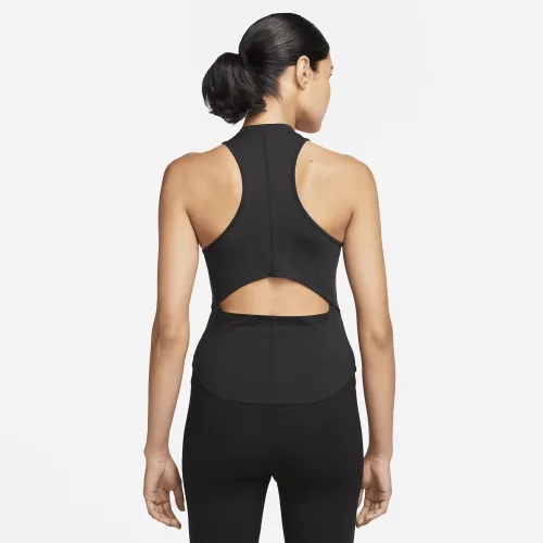 Nike Dri-FIT One Luxe женская Cropped Tank Top цвет черный