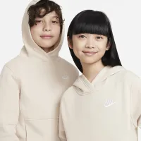 Nike Sportswear Club Fleece Big детские Pullover Толстовка с капюшоном цвет коричневый