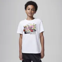 Nike Air Jordan Big дитячі Dunk Comics футболка колір білий