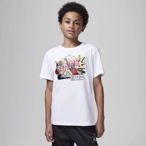 Nike Air Jordan Big детские Dunk Comics футболка цвет белый