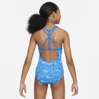 Nike Swim Retro Flow Big детские (Girls') T-Back One-Piece Swimsuit синий