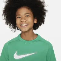 Nike Multi Big детские (для мальчиков) Dri-FIT Graphic тренировочные Top цвет зеленый
