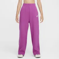 Nike Sportswear Club Fleece Girls' Wide-Leg Pants цвет фиолетовый