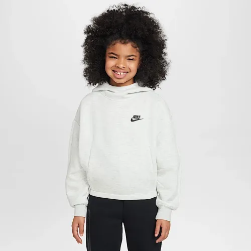 Nike Sportswear Tech Fleece Girls' оверсайз Толстовка с капюшоном цвет серый