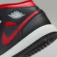 Nike Air Jordan 1 Mid Big детские Кроссовки цвет черный
