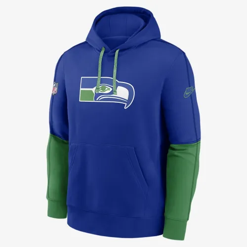Seattle Seahawks Logo Team Issue Club чоловічі Nike NFL Pullover Толстовка з капюшоном блакитний