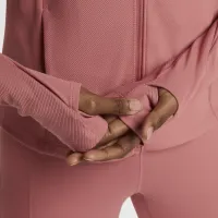 Nike One Rib жіноча Dri-FIT Full-Zip Mid Layer Pink