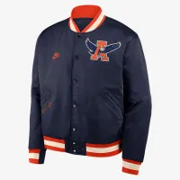 Auburn Legacy чоловічі Nike College Full-Snap Bomber Куртка блакитний