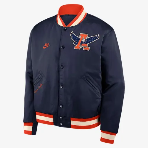Auburn Legacy мужские Nike College Full-Snap Bomber Куртка синий