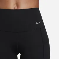 Nike Universa жіноча Medium-Support З високою талією Full-Length Zippeколір червоний лосіни з кишенямиколір чорний