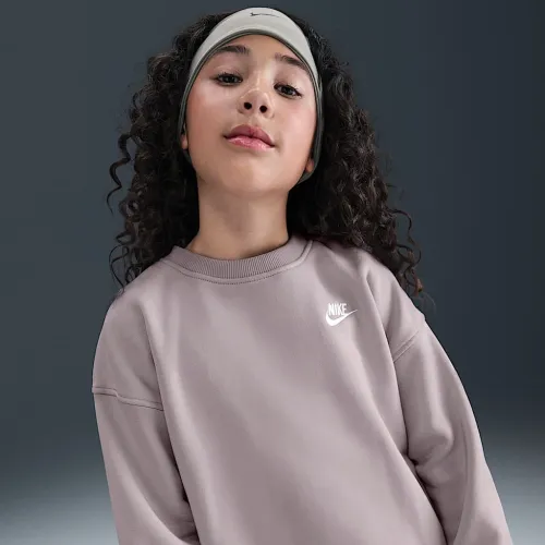 Nike Sportswear Club Fleece Big детские оверсайз свитшот цвет фиолетовый