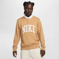 Nike Club Fleece чоловічі Long-Sleeve Fleece Polo колір коричневий