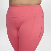Nike Universa женская Medium-Support С высокой Талией 7/8 лосины с карманами(большие размеры) Pink