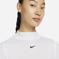 Nike Sportswear Essential женская Ribbed Mock-Neck Long-Sleeve Top цвет белый