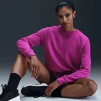 Nike Dri-FIT One жіноча Crew-Neck French Terry світшот колір фіолетовий