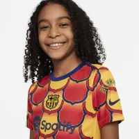 FC Barcelona Academy Pro Big детские Nike Dri-FIT Soccer Pre-Match Top Yellow