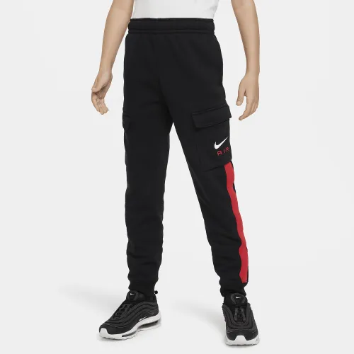 Nike Air Big детские Fleece Cargo Pants цвет черный