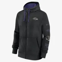 Baltimore Ravens Club мужские Nike NFL Full-Zip Толстовка с капюшоном цвет черный