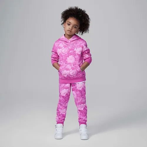 Nike Jordan Brooklyn Essentials Little детские 2-Piece Floral Printed Pullover набор Pink