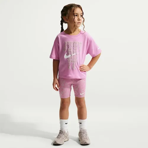 Nike Lace It Up Little детские 2-Piece Bike шорты набор цвет фиолетовый