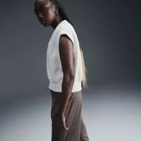 Nike Sportswear Phoenix Fleece жіноча Loose V-Neck Sleeveless Cropped Top колір коричневий