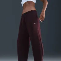 Nike Sportswear Phoenix Fleece жіноча Loose Mid-Rise Barrel Pants колір червоний