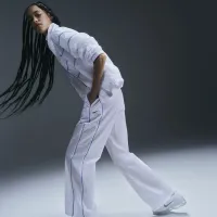 Nike Windrunner жіноча З високою талією Woven Open-Hem Pants колір білий