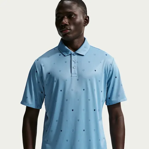 Nike Par мужские Dri-FIT Short-Sleeve для гольфа Polo синий