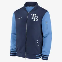 Tampa Bay Rays Authentic Collection Dugout чоловічі Nike MLB Full-Zip Bomber Куртка блакитний