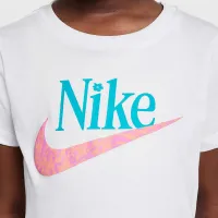 Nike Little дитячі Wildflower Futura футболка колір білий