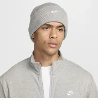 Nike Peak Swoosh Beanie колір сірий