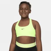Nike Swoosh Big дитячі (Girls') Sports Bra (Extended Size) Yellow