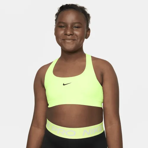 Nike Swoosh Big дитячі (Girls') Sports Bra (Extended Size) Yellow
