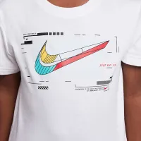 Nike Little дитячі блакитнийprint футболка колір білий