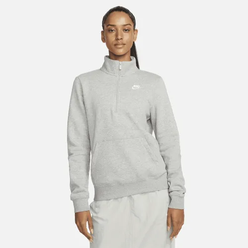 Nike Sportswear Club Fleece жіноча 1/2-Zip світшот колір сірий