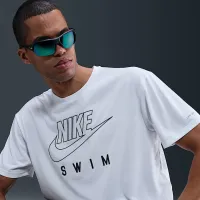 Nike Swim Swoosh Hydroguard мужские Short-Sleeve Top цвет белый