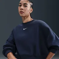 Nike Sportswear Phoenix Fleece жіноча Over-оверсайз Crew-Neck світшот блакитний