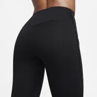 Nike Universa жіноча Medium-Support З високою талією Full-Length Zippeколір червоний лосіни з кишенямиколір чорний
